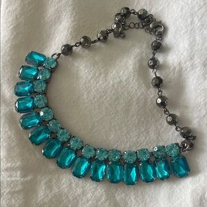 Elegant Blue Crystal Necklace
